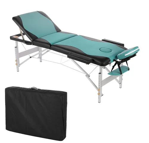 Mucola Massageliege 3Zonen - Ergonomisch & Mobil - Massageliege für Therapeuten, klappbar und leicht transportierbar. Extra dicke Polsterung für maximalen Liegekomfort, ideal für mobile Anwendungen in Kosmetikstudios und bei Massagen.
