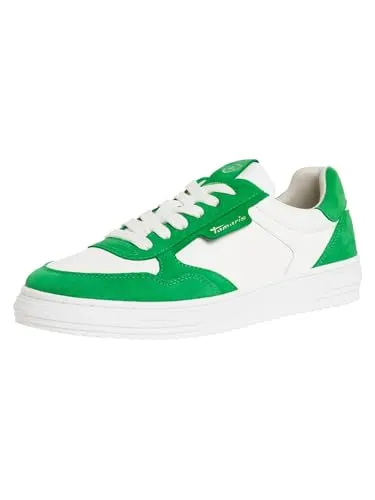 Tamaris Damen Sneaker 1-23617-42 700 - Damen-Sneaker mit modernem Materialmix aus Leder und Synthetik, bequemem COMFORT-Lining und praktischer Schnürung für individuelle Passform.