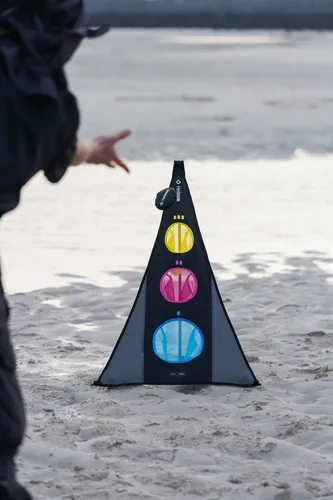 Helinox Wurfspiel HeliDrop - Spaß für Groß und Klein - Wurfscheiben/-geräte für Garten und Freizeit, spielerisch Punkte erzielen mit unterschiedlichen Netzen und gewinnen - ideal für Familien und Freunde.