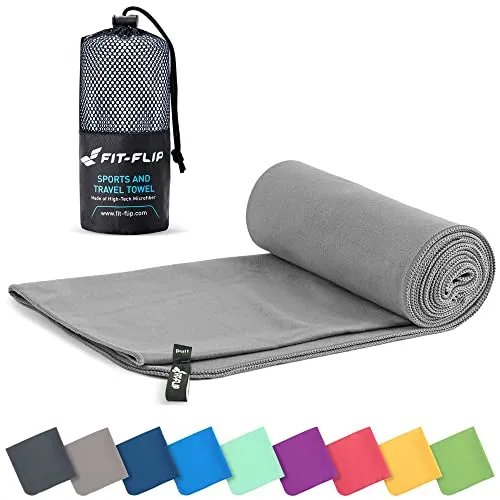 Fit-Flip Mikrofaser Handtuch in grau von Fit-Flip