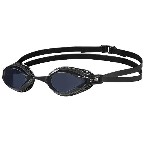 ARENA Air-Speed Brille Dark Smoke-Black One Size - Schwimmbrille für Wettkampfschwimmer, mit fog-free Gläsern und innovativen Air-Dichtungen für hohen Komfort und Sichtfeld. Ideal für Außenbedingungen.