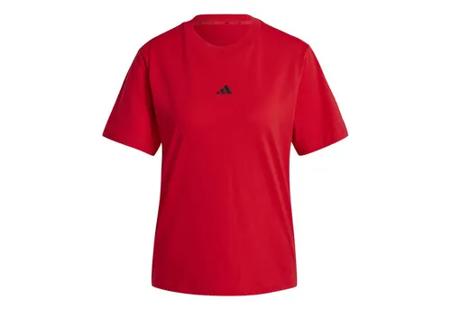 ADIDAS Damen Shirt Essentials Small Logo Cotton - T-Shirts für Damen aus weicher Baumwolle, ideal für sportliche Looks und vielseitig kombinierbar mit Jogginghosen, Jeans oder Shorts.