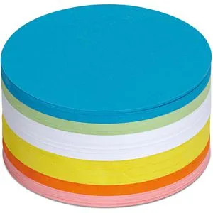 Maul Moderationskarten 63944, 250 Stück, rund, farbig sortiert, Ø 9,5cm