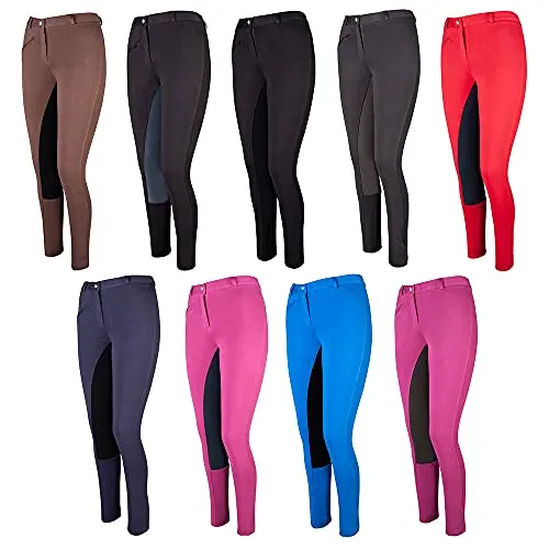 Pfiff 101197 Kinder Reithose Vollbesatz Vollbesatzreithose Mittelblau / Schwarz , 164