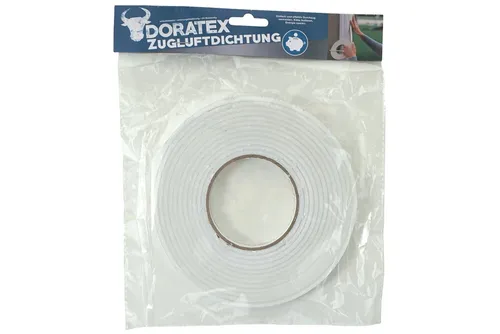 Doratex Zugluftdichtung Dichtungsband 5 Meter x 9mm UV- und Witterungsbeständig