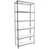 PROREGAL Schwerlastregal Giant Metal Shark 250 x 110 x 30 cm - Robustes Steckregal mit bis zu 200 kg Fachlast pro Ebene, ideal für Werkstatt und Lager. Verstellbare Fachböden und optionale Rollen für flexible Nutzung.