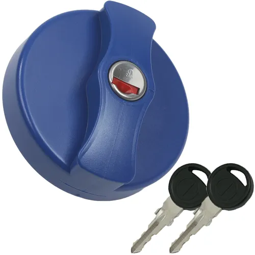 ABL Tankdeckel für Wassertank – ZADI FF3 STS, blau - Hochwertiger ABL Tankdeckel in Blau mit zwei Griffmulden für einfaches Öffnen. Ideal für Wasser- und Frischwassertanks. Stabile Ausführung mit Belüftungssystem und ZADI Schließzylinder.