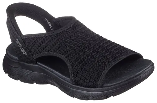Skechers SUMMITS-SWEETLY EVOLVED Sandale - Wanderschuhe mit innovativer Slip-ins Funktion, ideal für komfortable Abenteuer. Leicht, maschinenwaschbar und mit gepolsterter Yoga Foam Innensohle für optimalen Komfort.
