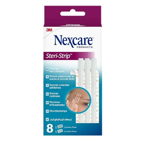 Nexcare Steri-Strip Wundverschlussstreifen, assortiert, 8/Packung , 8 Stück (1er Pack)