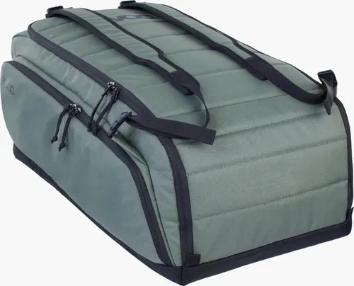 EVOC Gear Bag 55 dark olive - Vielseitiger Fahrradrucksack - Fahrradrucksäcke mit 55 Litern Volumen, wasserabweisend und ideal für Reisen. Flexibel als Rucksack oder Handgepäck nutzbar, mit cleverer Innenaufteilung für schnelle Zugänglichkeit.