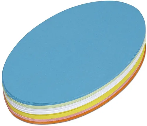 MAUL Moderationskoffer Moderationskarten Oval 110x190mm sortiert VE=120 stück