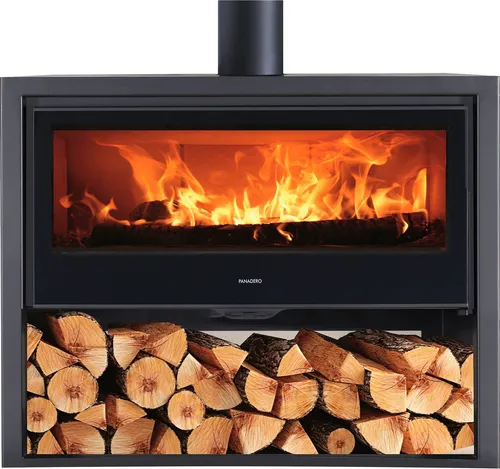 Panadero Kaminofen Chopin Ecodesign 8,9 kW - Kaminofen mit 8,9 kW Nennwärmeleistung, ideal für effizientes Heizen. Ausgestattet mit Scheibenspülung und Panoramafenster für eine optimale Sicht auf das Feuer.
