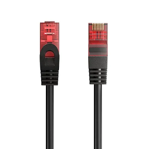 Ewent Ethernet-Patchkabel Kategorie 6 U/UTP, Übertragung bis zu 1 Gb, AWG 26/7, mit Zwei RJ45-Stecker. Ideal für die Glasfaserübertragung mit Gigabit/LAN-Netzwerken, 2 m, Schwarz
