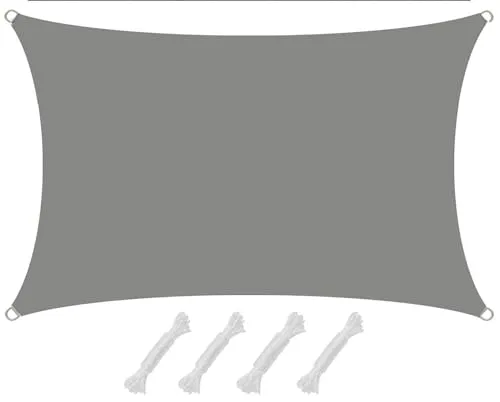 AMANKA Sonnensegel 1x2m mit 98% UV Schutz - Wasserdichtes Sonnensegel für Terrasse und Balkon, bietet 98% UV-Schutz und 85% Schatten. Ideal für den Garten, Pool oder Sandkasten, schnell zu befestigen und extrem strapazierfähig.