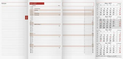 rido/idé PlankalenderTM12Ersatzkalender1M/2S
