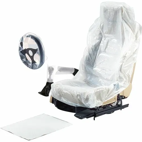 2x 5in1 SCHUTZFOLIE KFZ SITZSCHONER BEZUG SITZ HANDBREMSE SCHALTKNAUF WERKSTATT