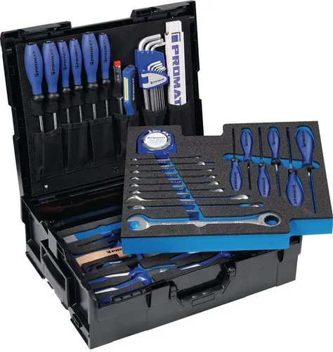 Werkzeugsortiment *NEU* 44-tlg. Handwerker Werkzeugkoffer PROFI L-BOXX PROMAT