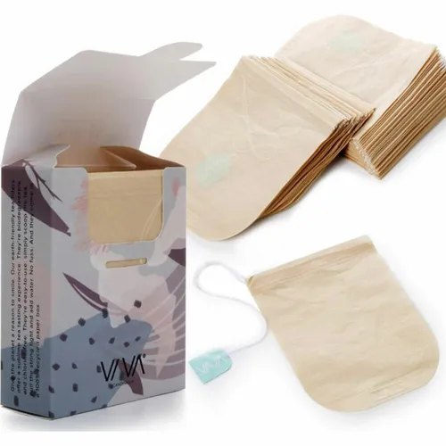 VIVA Papier-Teefilter Box Einwegfilter Tee Filter Filterpapiertüte 50 Stück