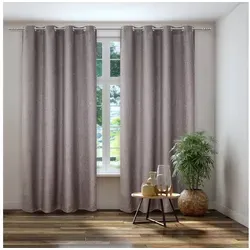 Kutti Thermo Ösenschal Dimout braun - Gardinenschal in braun, blickdicht und wärmeisolierend, ideal für gemütliche Schlafzimmer und Kinderzimmer. Dämpft Lichteinfall um 95%, pflegeleicht und waschbar bei 30°C.