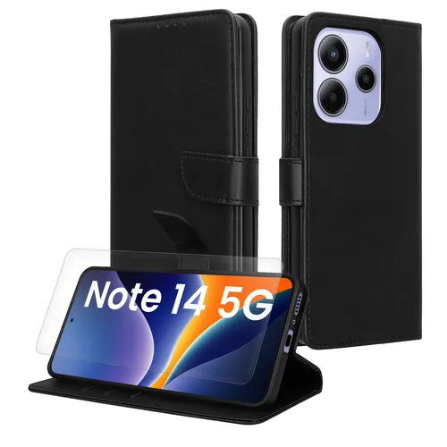 Kunstleder Handyhülle für Xiaomi Redmi Note 14 5G Nicht für 4G Hülle Brieftasche