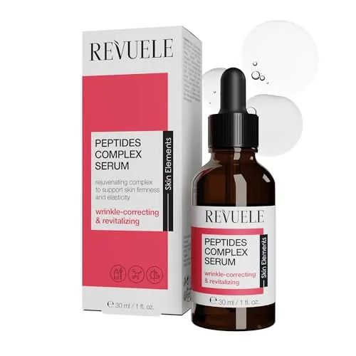 Revuele Peptid-Komplex Serum – Straffendes Anti-Falten Gesichtsserum mit Peptiden & Hyaluronsäure, 30 ml