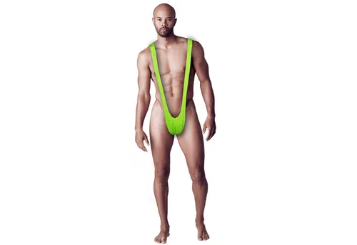 Deggelbam Badeanzug Borat Mankini Badeanzug für Männer mit Humor (Poolparty, Malle Party, Malorca, Beachparty, Love Parade, Für JGA Junggesellenabschied) witzige Geschenkidee für deinen Kumpel