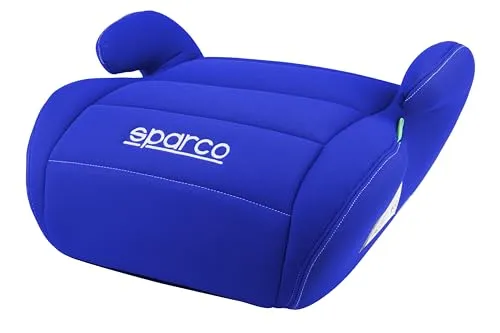 Sparco Autositz-Erhöhung Blau i-Size für Kinder 125-150 cm - Kinderautositze mit ECE R129/03 Zulassung. Bietet höchste Sicherheit und Langlebigkeit aus strapazierfähigem ABS. Inklusive waschbarem Bezug für hygienische Nutzung.