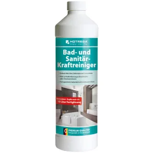 HOTREGA® GmbH HOTREGA® Bad- und Sanitär-Kraftreiniger, Entfernung von Kalkablagerungen und Grauschleier, 1000 ml - Flasche (Konzentrat) H150170001