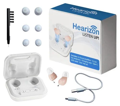 Genius Hearizon Hörverstärker Set 11-tlg, In-Ear mit intuitiver Bedienung