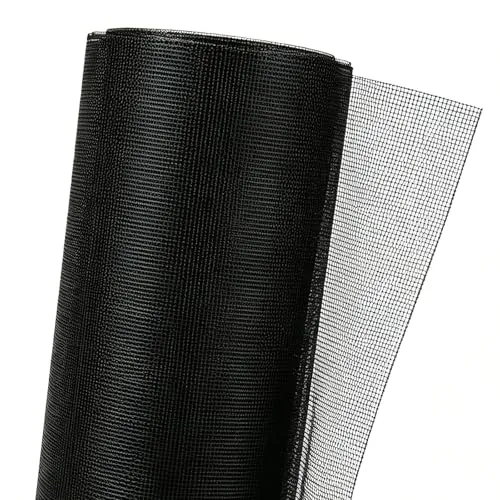 Fizleca Fliegengitter Meterware 120 x 250 cm, Fiberglas Fliegennetz | Zuschneidbares Mückennetz Insektenschutzgewebe für Balkontür Wohnzimmer Terrassentür, Stabil & Reißfest, Schwarz