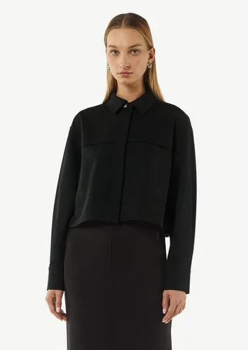 comma casual identity Blusenblazer Kurze Jacke mit Logo in schwarz von comma,