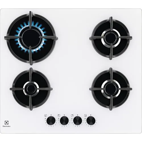 Electrolux EGG64272W Einbau-Gaskochfeld mit 4 Brennern in weiß von Electrolux