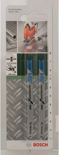 Bosch Stichsägeblatt Metall Stichsägeblätter 2 Stück U-Schaft Aufnahme U123X TOP