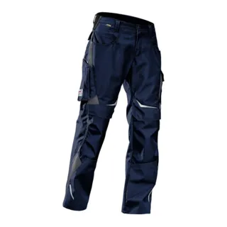 Kübler Pulsschlag Hose 2324 dunkelblau/anthrazit Größe 52 - Arbeitshose mit ergonomischer Linienführung und CORDURA-Verstärkungen für hohe Strapazierfähigkeit. Reflex-Elemente sorgen für bessere Sichtbarkeit, ideal für sichere Arbeiten.