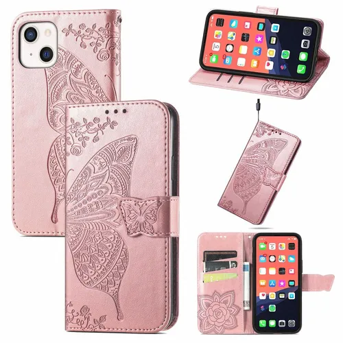 Schutz Handy Hülle für Apple IPhone 13 Case Cover Tasche Etuis Bumper Rosa Neu