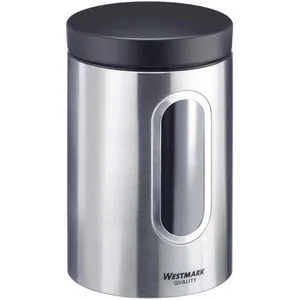 Westmark Vorratsdose 62372260, aus Edelstahl, 1,8 Liter, mit Sichtfenster, silber