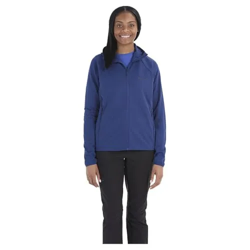 Marmot Damen Wm's Leconte Fleece Hoody - Outdoor Freizeitjacke für Damen, atmungsaktiv und winddicht, ideal als Midlayer für Wanderungen und Wintersport mit sicherem Stauraum in Reißverschlusstaschen.