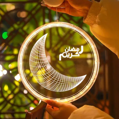 Eid Ramadan Dekorative Fee Licht Mond Dekorative Fenster Lichter Ornamente Islam Mubarak Dekoration für Party Muslim Lichterkette mit Saugnapfhaken