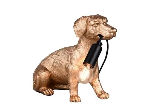 Reality Leuchten Dackel LED Nachttischlampe mit Dimmfunktion - Originelle Dackel LED Nachttischlampe, 23,5cm hoch, mit dimmbarer Funktion. Perfekt als witziges Dekoobjekt oder Geschenk für Hundefreunde. Bringt tierischen Charme in jedes Zuhause!