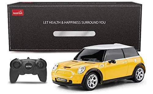 RASTAR Mini Cooper S 1:24 RC Spielzeugauto, ferngesteuertes Auto, Kinder Geschenk (Gelb)