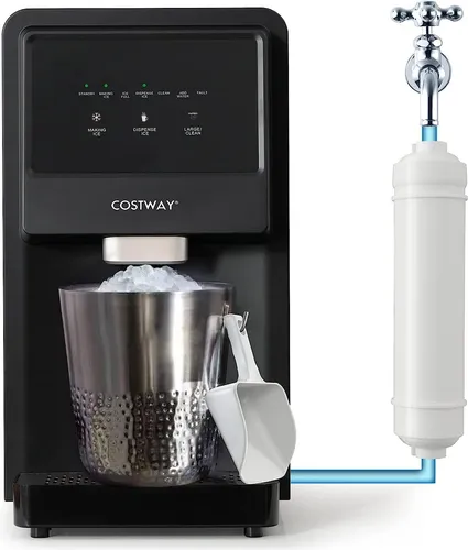 COSTWAY Eiswürfelmaschine Edelstahl