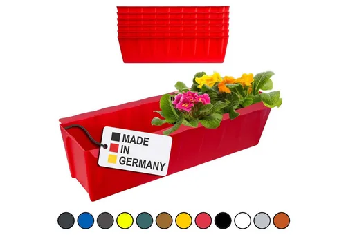 BURI Blumenkasten Blumenkasten Europaletten 6er-Set Rot Pflanzkasten Balkonkasten