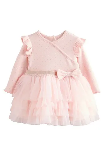 NEXT Langärmeliges Tutu-Kleid für das Baby Rosa 6 Monate - Kleider für Baby-Mädchen, bezauberndes Tutu-Design für besondere Anlässe und komfortable Passform für kleine Entdeckerinnen.