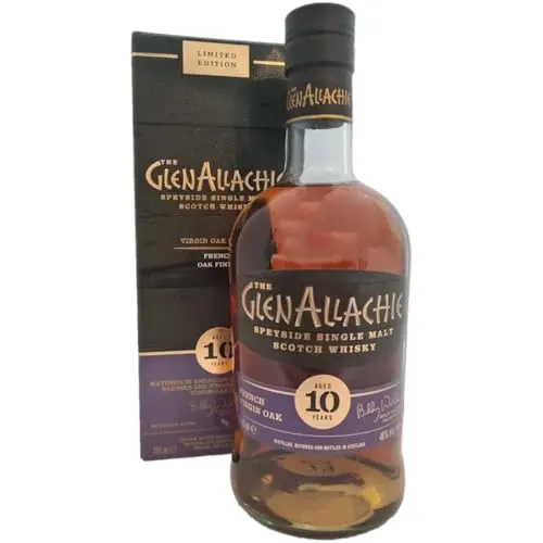 Glenallachie 10 Years French Virgin Oak Finish - Whisky aus Schottland, 10 Jahre gereift in französischer Eiche, unverwechselbarer Geschmack in edler Geschenkbox.