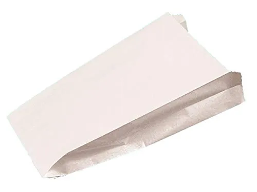 Warmhaltebeutel Hähnchenbeutel Hendl Leberkäs Sushi Snack Tüten weiß unbedruckt fettdicht 2-lagig 1/1 Kraft+PE 13+8x29cm - Inkl. VerpG in D 500