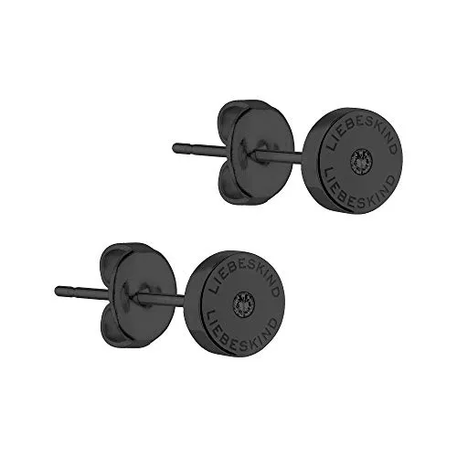 Liebeskind Berlin Schmuck Ohrstecker - Schwarz - Ohrringe für Damen mit Zirkoniastein, zeitloses Design, ideal als Geschenk für jeden Anlass, in eleganter Geschenkbox.