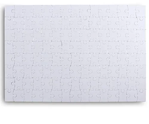 Weißes Blanko-Puzzle mit magnetischen Teilen zum selbst bemalen oder gestalten