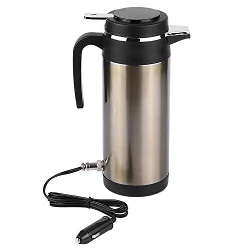 KIMISS 950ML 12V Auto Wasserkocher Edelstahl Elektrische In-Car Wasserkocher Reise Trinkbecher Reise Kaffeetasse Wasserflasche(12V)
