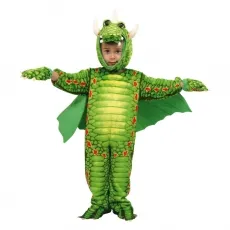 Drachen Kostüm - Tolles Drachen Kostüm aus weichem Textil mit bunten Mustern, ideal für kleine Helden ab 2 Jahren – Größe: ca. 81 x 30 x 80 cm.