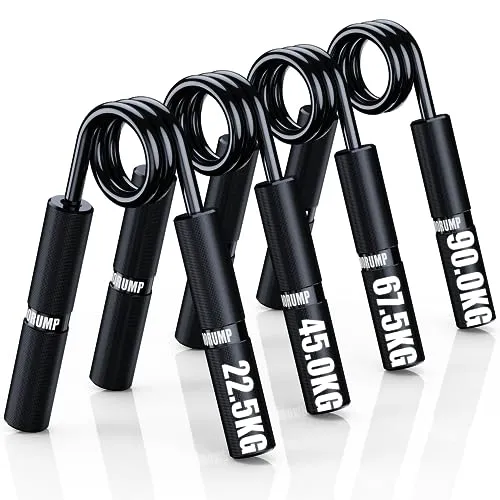 HORUMP Handtrainer Unterarmtrainer 4Pack or 6Pack, 22.5-157.5KG, Metall Griffkraft Trainer Training, No Slip Heavy Duty Handgreifer für Finger Krafttraining, Verletzungen Erholung und Muskelaufbau